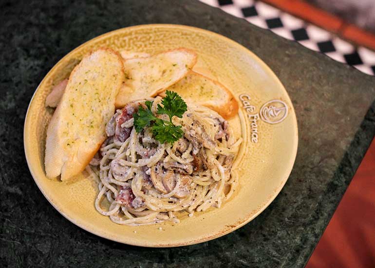 Creamy Truffle Carbonara from Cafe France