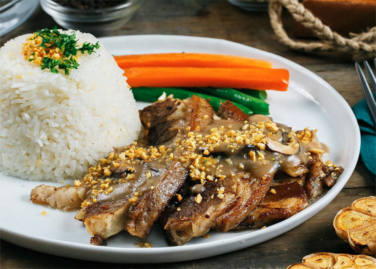 Beef Short Plate from Torch with rice and vegetables on the side