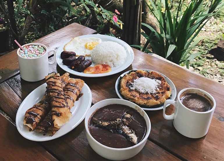 Bibingka, Turon, Champorado, Silog, and Tablea Hot Chocolate from Choco-Late De Batirol Baguio