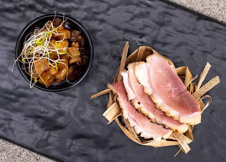 Hay-smoked Duck Breast Intoxicated Apple + Goji Berry Chutney from The Teahouse at Qiwellness Living