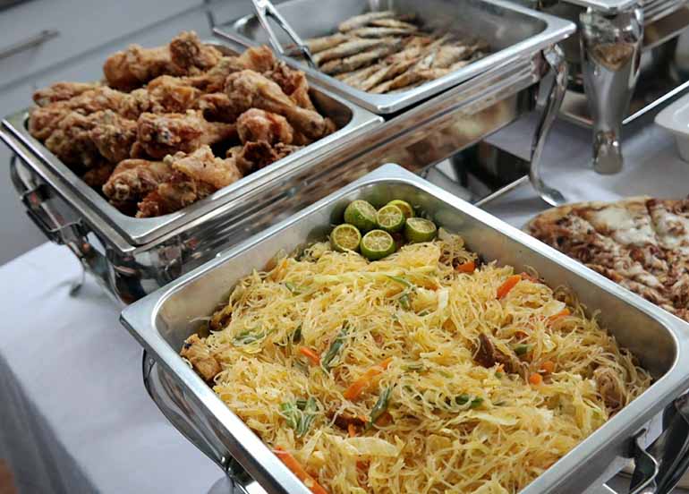 Pancit, Fried Fish, and Fried Chicken from Nanay Cirilas' Kapeng Barako