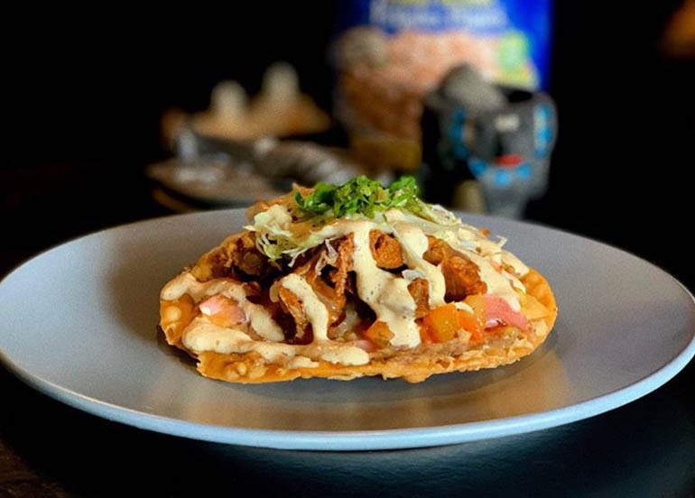 Beef Tostada from La Chinesca