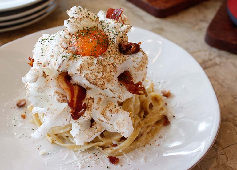 Carbonara Souffle from Le Petit Souffle