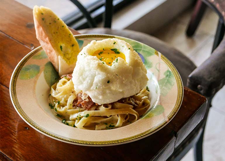 Carbonara Souffle from Fino Deli