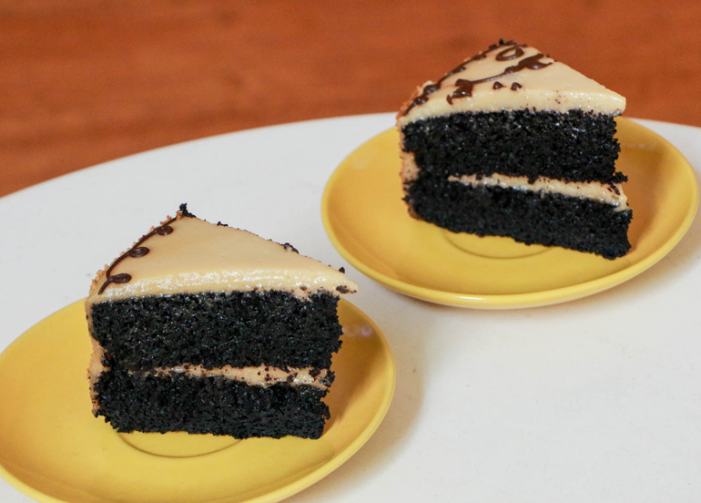 Two slices of Dirty Harry cakes from Contessa Dolce