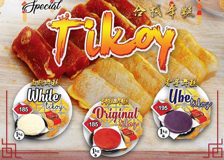 Original, White, and Ube Tikoy from Hap Chan