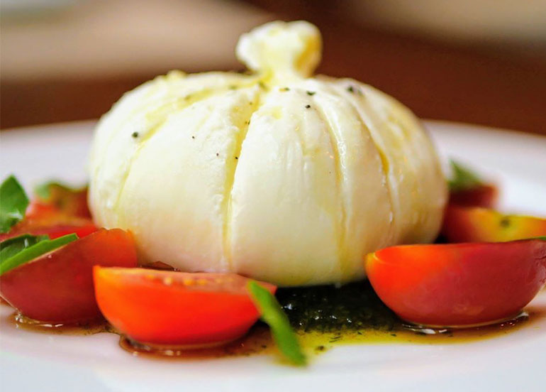 Buratta with House Salad from Gino's Brick Oven Pizza