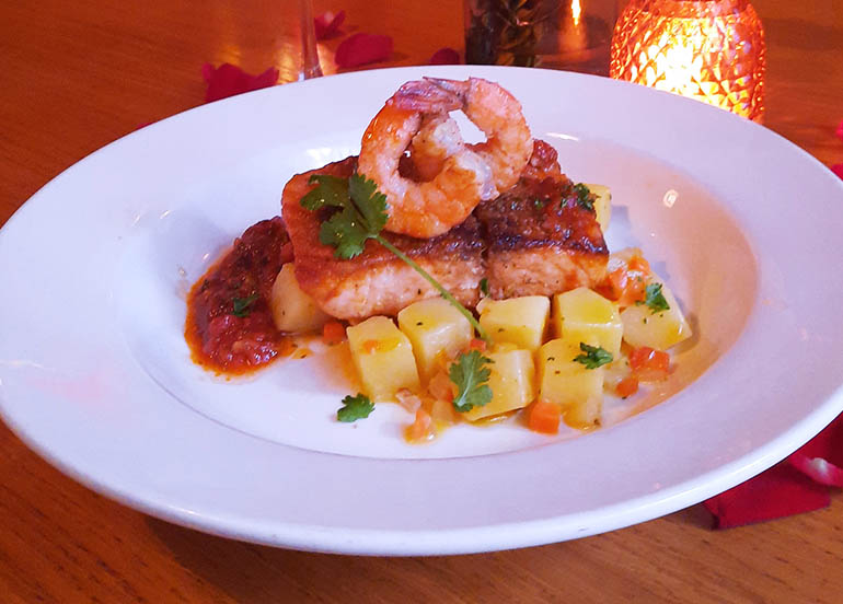 Shrimp and Salmon from I'm Angus Steakhouse