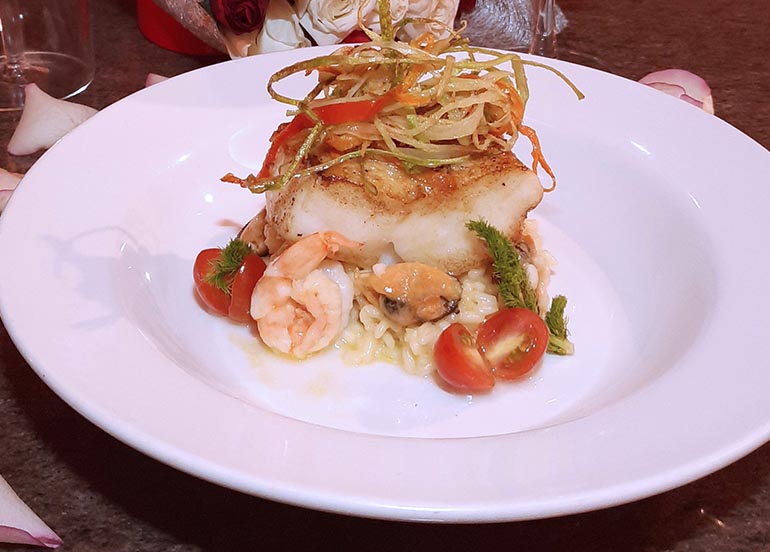 Fish from Chesa Bianca Swiss Restaurant