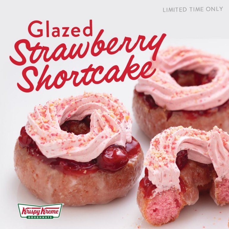 krispy kreme glazed strawberry shortcake