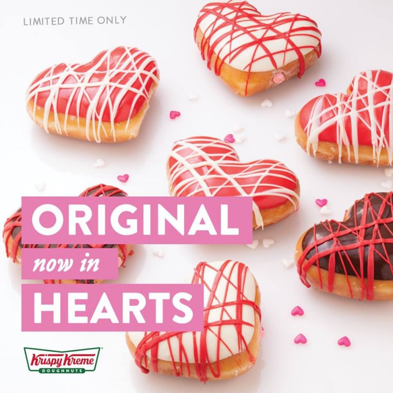 krispy kreme valentine strawberry filled series