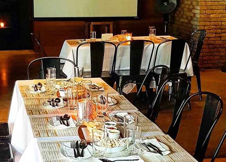 Dining Area and Interiors of Black Olive Restaurant and Events Hall