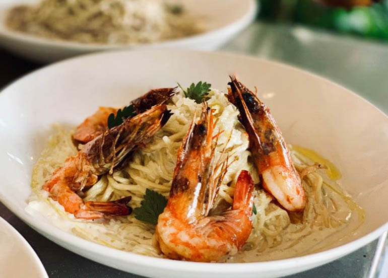 Alfredo with Roasted Shrimp from Motorino Pizza Napoletana