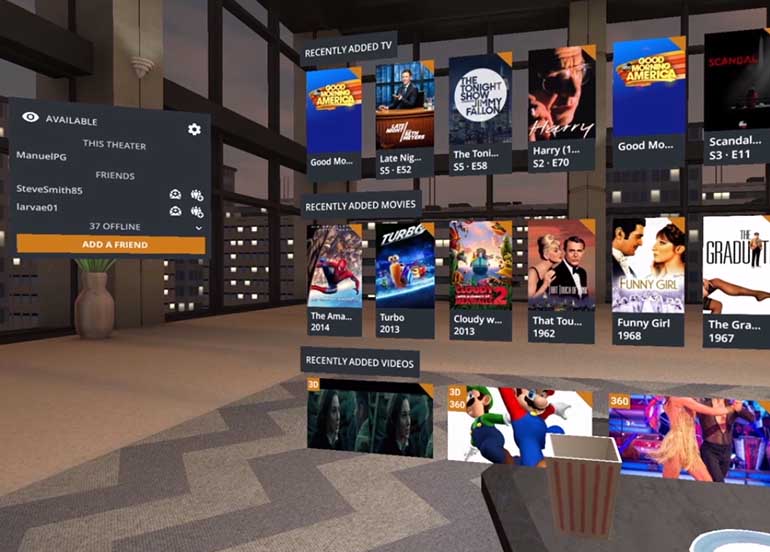 Screenshot of Plex