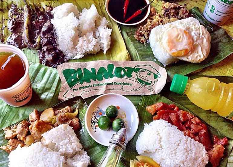 Filipino food from Binalot