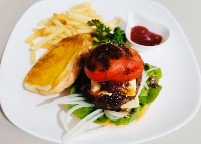 Burger and Fries from Chef's Home in Baguio City