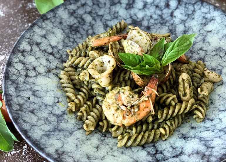 Pesto Seafood Fusilli from Da Gianni