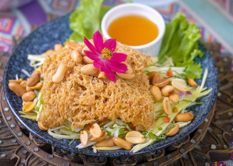 Lime and Basil Crispy Catfish Salad