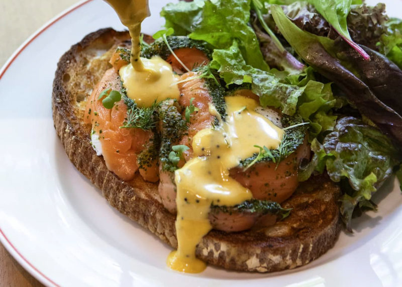 Elephant Grounds salmon eggs benedict