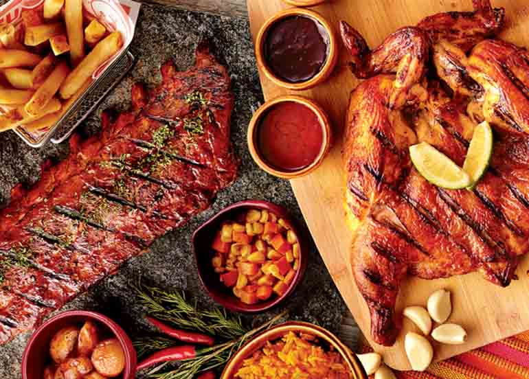 Chicken, Fribs, Fries, and Sauces from Peri-Peri Charcoal Chicken