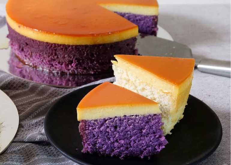 premium cakes ube leche flan